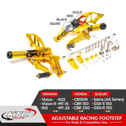 UNDERBONE FOOTSTEP LIPAT KTC ORIGINAL YAMAHA VIXION R15 R25 MT15 MT25