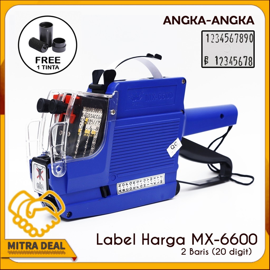 

[COD] Alat Label Harga 2 Baris ANGKA-ANGKA tipe MX 6600