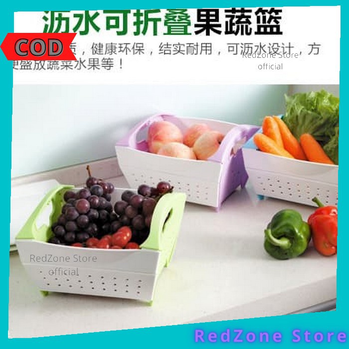Keranjang Buah Sayuran Plastik Kecil Murah Serbaguna Alat Dapur Peralatan Masak Perlengkapan Rumah T