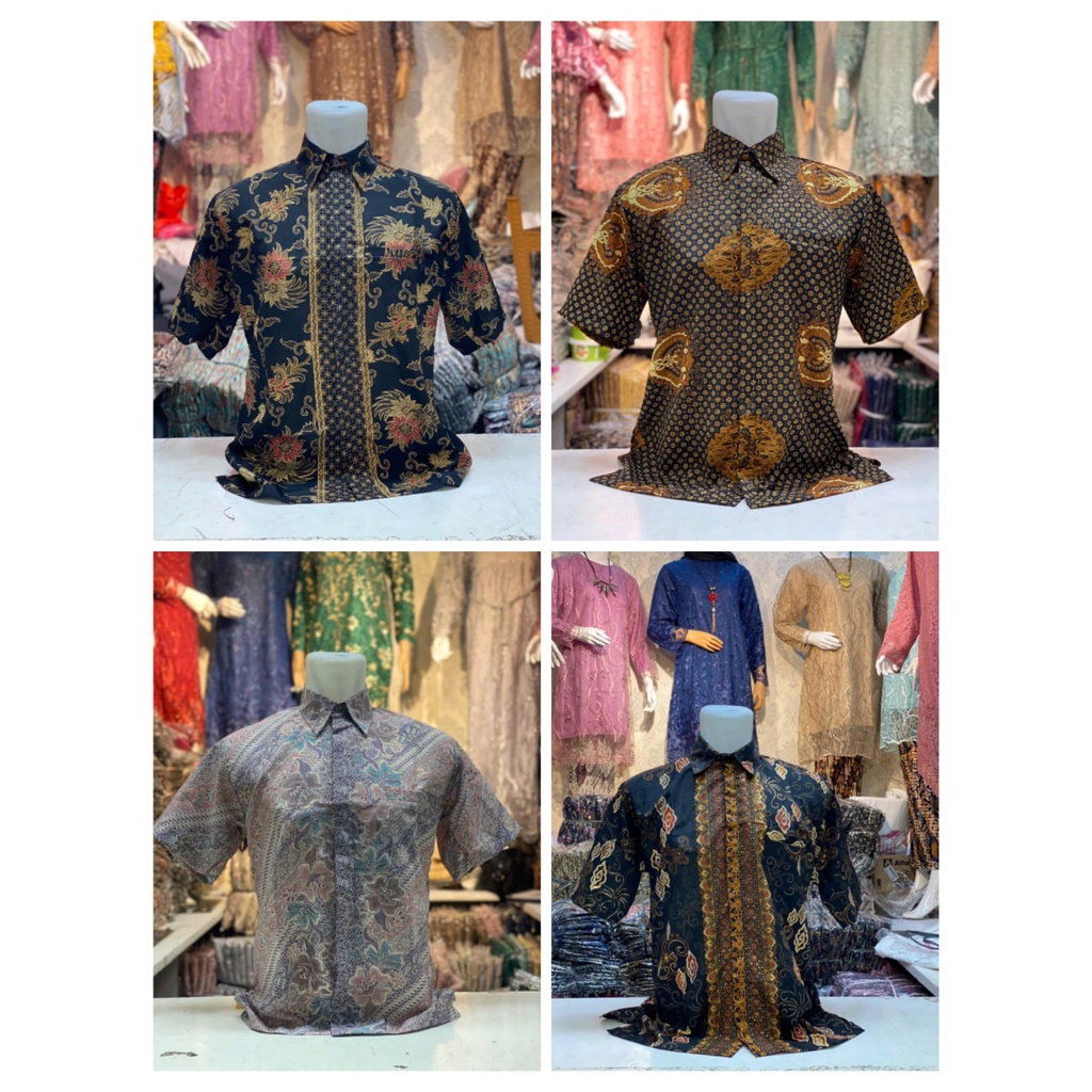 atasan kemeja batik lengan pendek + fashion kemeja pria