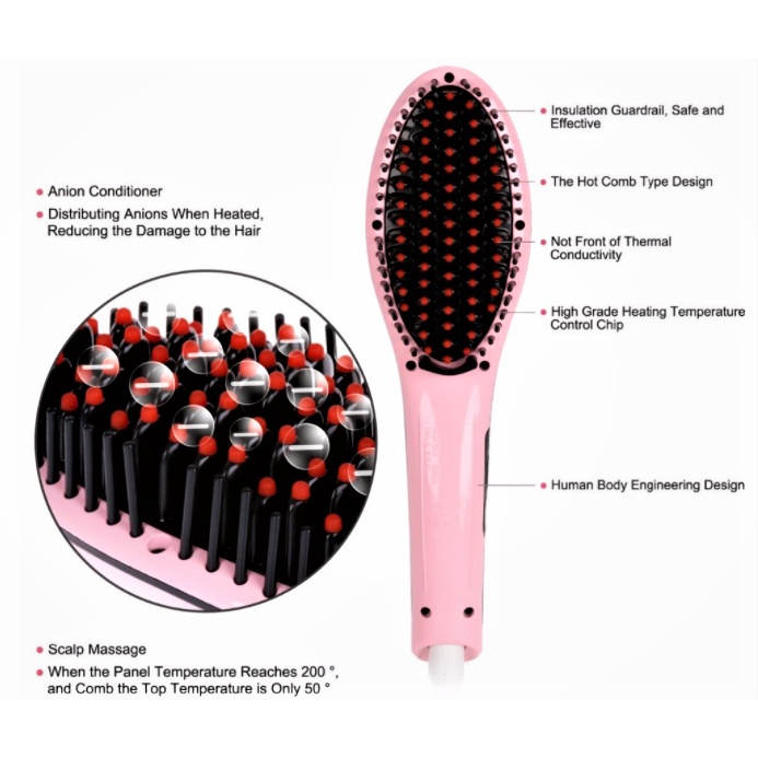 sisir pelurus rambut / sisir ion HQT-906 / pelurus rambut catok rambut sisir pelurus rambut