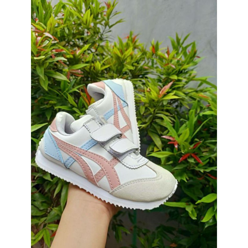 sepatu anak perempuan Perekat White/Blue/Pink Pastel