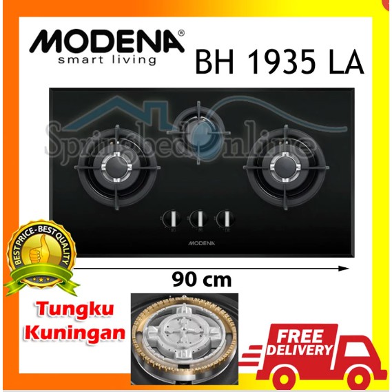 MODENA Gas Hob 90 cm 3 Tungku - BH 1935 LA