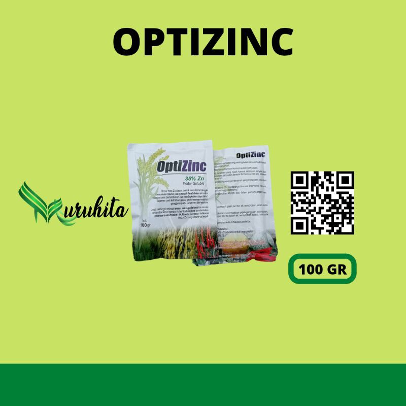 OPTIZINK 100 g Zn monohidrat 35 % Pengendali tanah masam dan pembentuk Auksin (IAA)/Hormon Akar