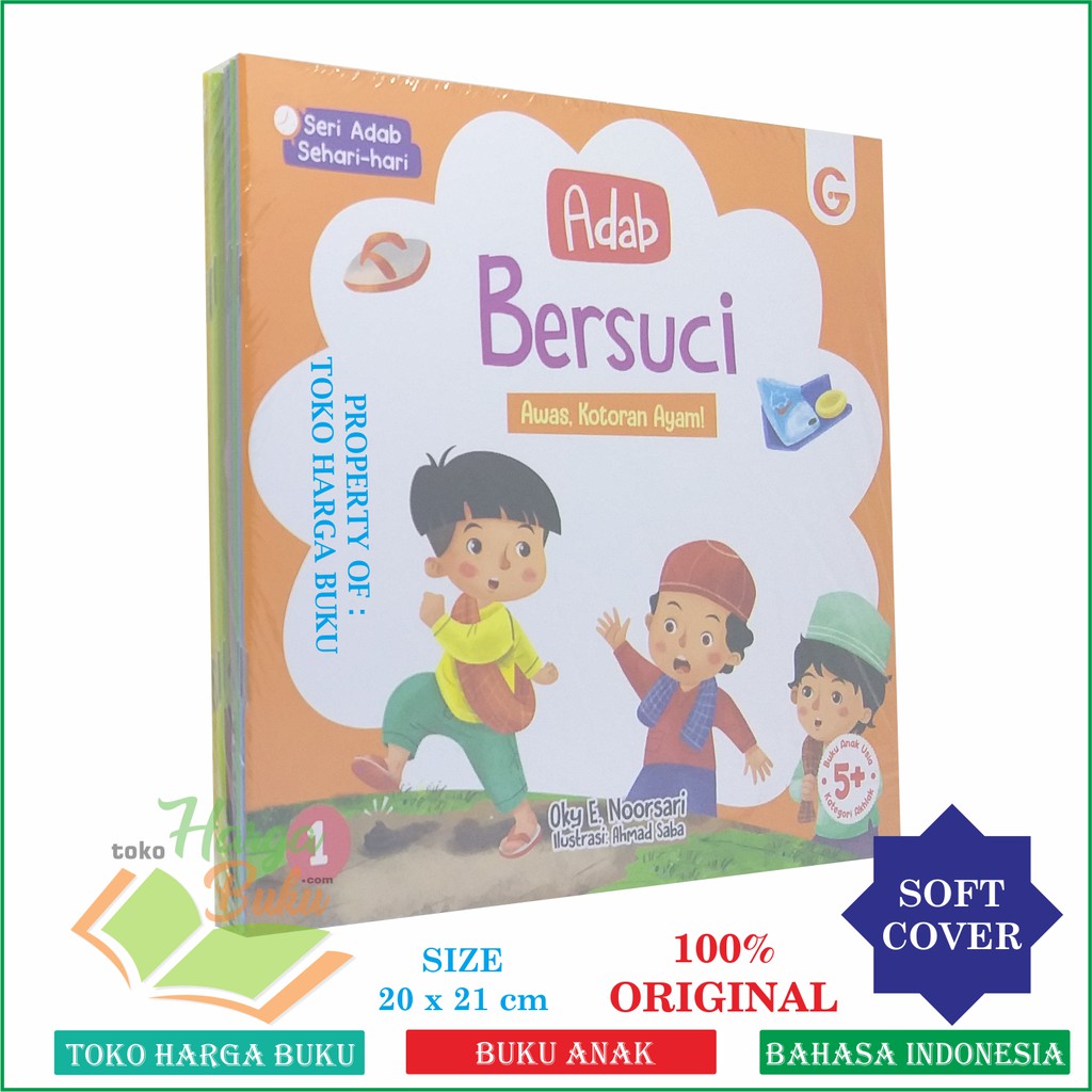 Foto Seri Adab Sehari-Hari KOMPLIT 1SET Isi 10 Buku Anak Islam Fuul Color GIP
