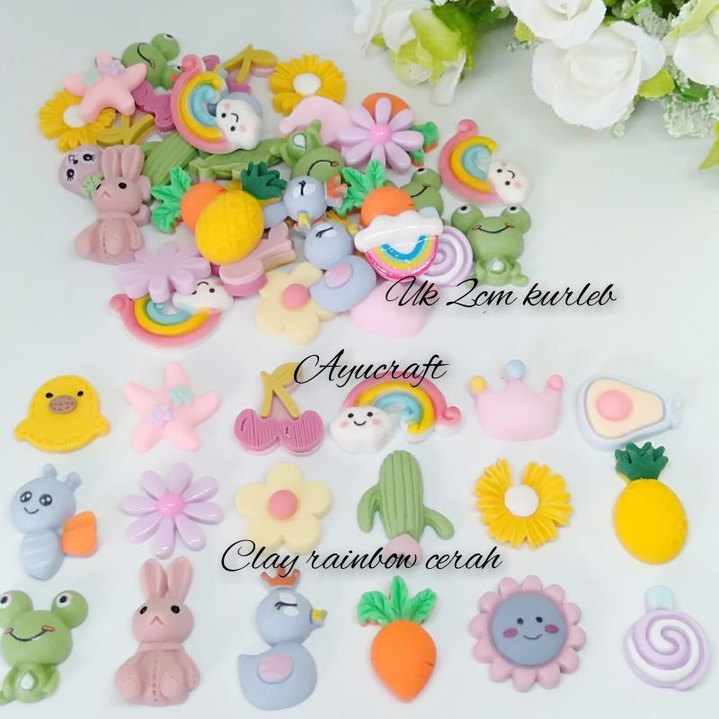 CLAY Karakter isi 100pcs dan 50pcs )