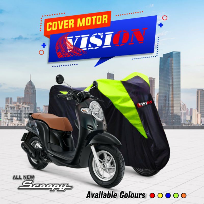 Tutup motor scoopy cover motor scoopy sarung motor scoopy stylis mantel scoopy sarung motor scoopy