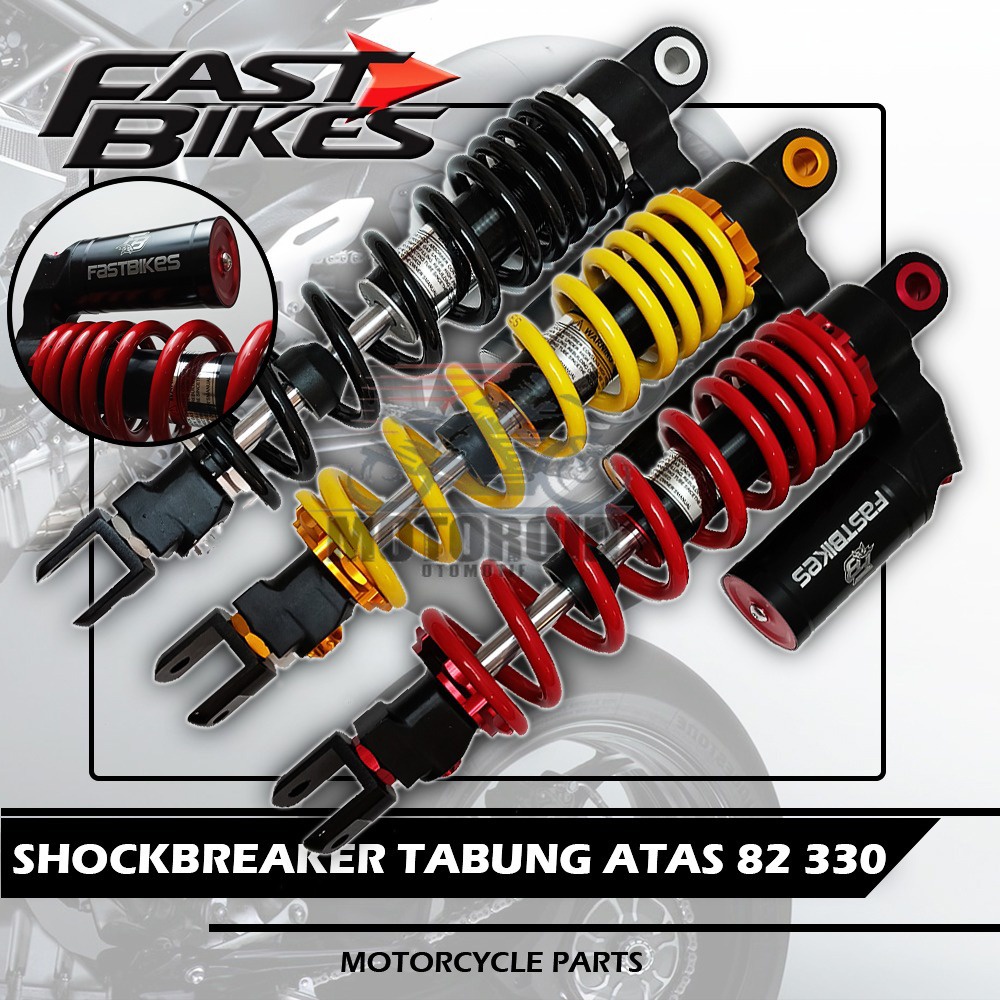 FASTBIKES SHOCKBREAKER MATIC UNIVERSAL TABUNG ATAS FULL CNC AS SILVER