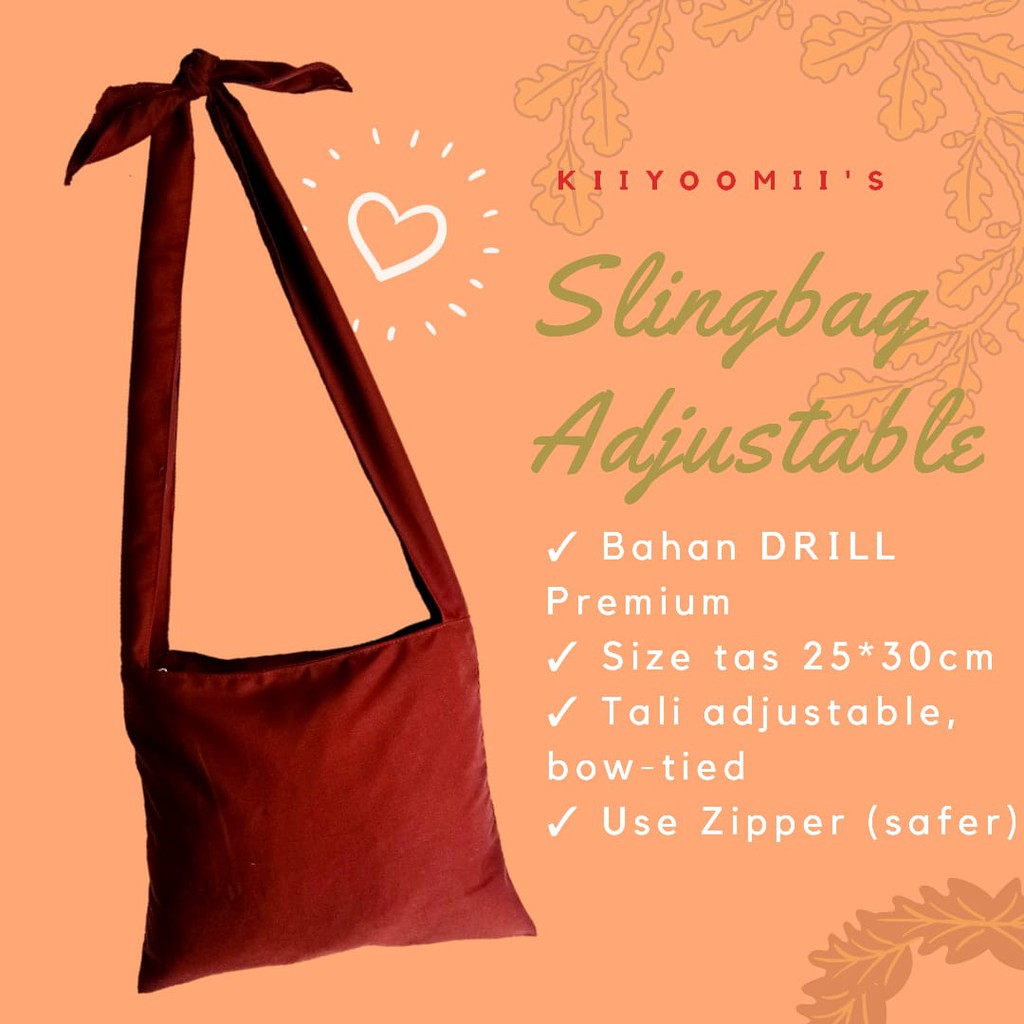 Adjustable bag Slingbag Medium (Ada Resleting) Kekinian || Kiiyoomii || Talia tsuno slingbag