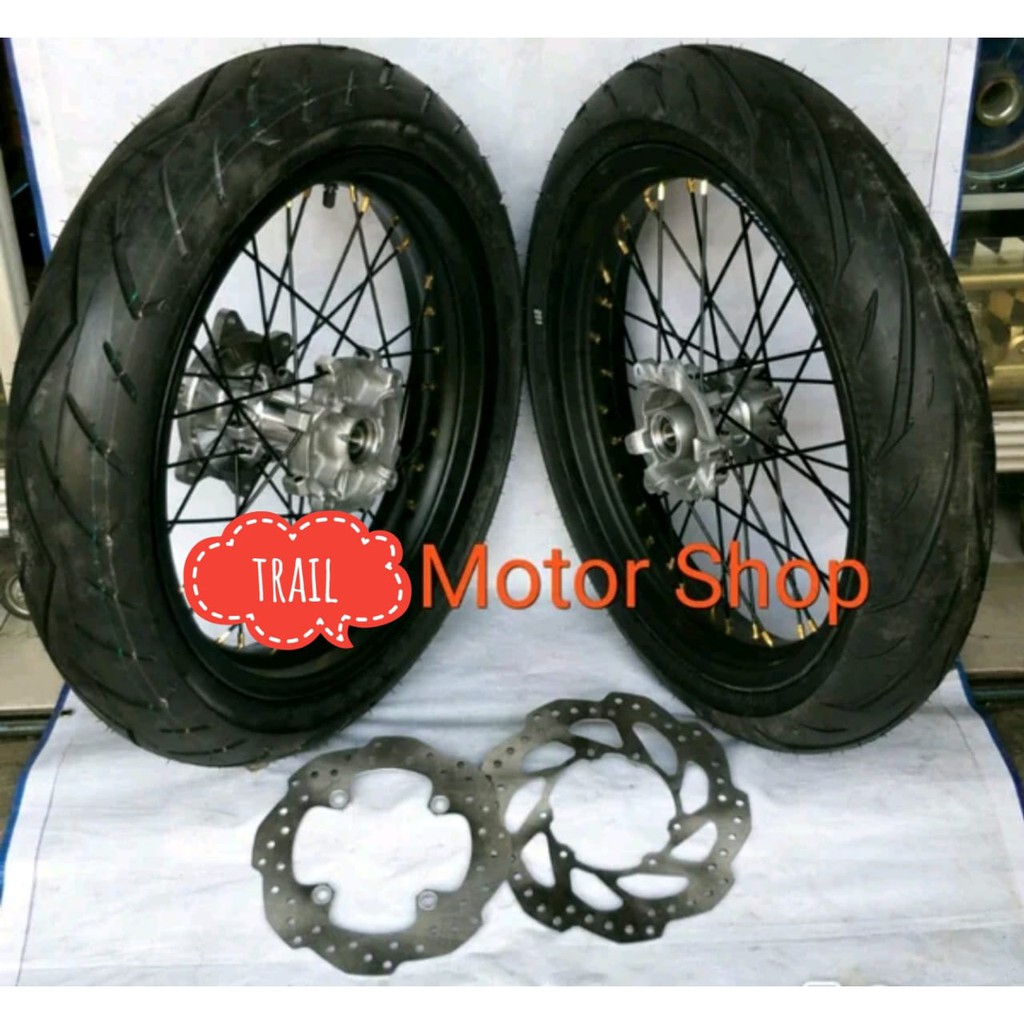 Velg SuperMoto Honda Crf 150 Paket Ban Irc Ukuran 17 300 350 Bonus