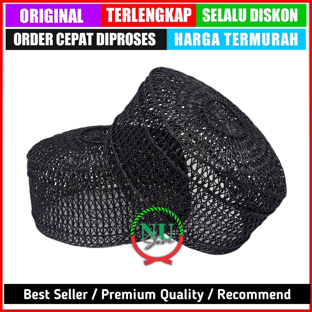 [TERLARIS]  Peci Rotan Hitam / Songkok Gus Dur / Peci Jaring Karang / Peci Karang / Peci Rotan Akar 