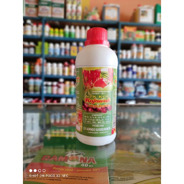 Pupuk organik cair lengkap + GA³ NPK KCL Rajawali 500 ml