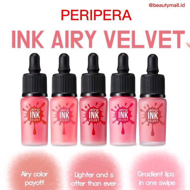 Jual Peripera Airy Ink Velvet Lip Tint Original Indonesiashopee Indonesia