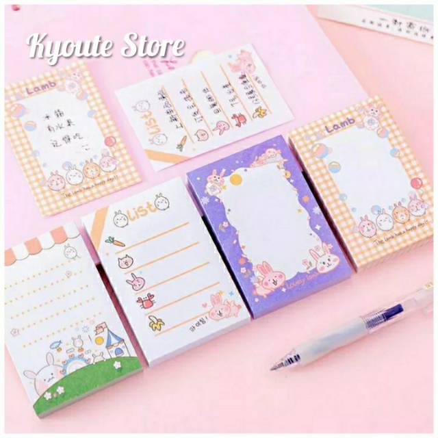 

Sticky Notes List Memo Mini Lucu Hewan Pesan Singkat Sekolah