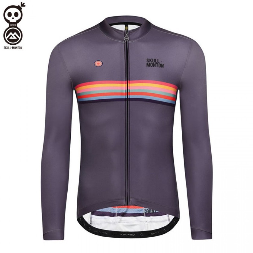 JERSEY MONTON LONG FLEECE HOLIDAY PURPLE - BAJU SEPEDA THERMAL