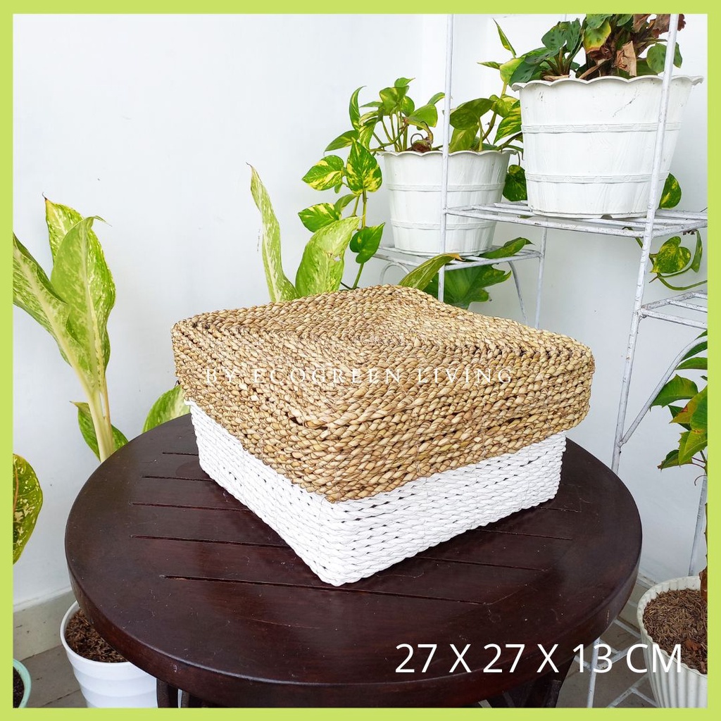 BOX HANTARAN PARCEL TUTUP / KOTAK HAMPERS ANYAMAN SEAGRASS / BOX HAMPERS / BOX PARCEL