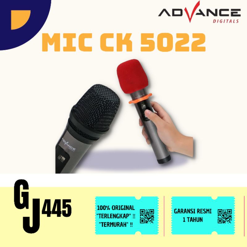 Advance MIC CK-5022  Microphone Wireless Professsional Mic Karaoke Double Tanpa Kabel mik wireles CK-5022