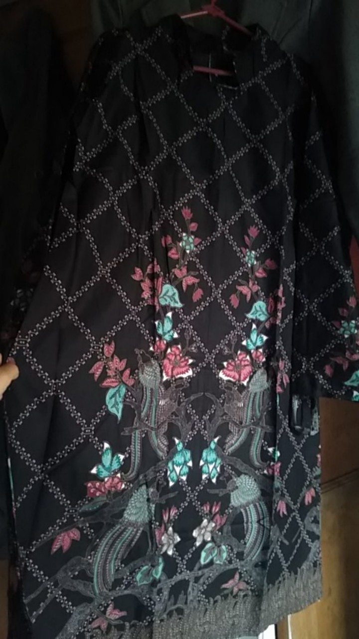 M-l-xl-xxl Batik Tunik Wanita Asj Sa Hrb026 Kenongo Pekalongan Sogan Tulis