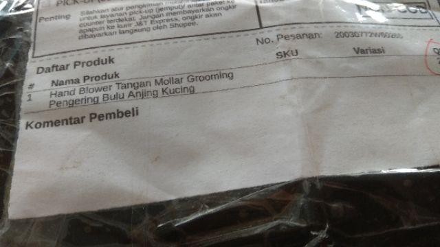 Hand Blower Tangan Mollar Grooming Pengering Bulu Anjing Kucing