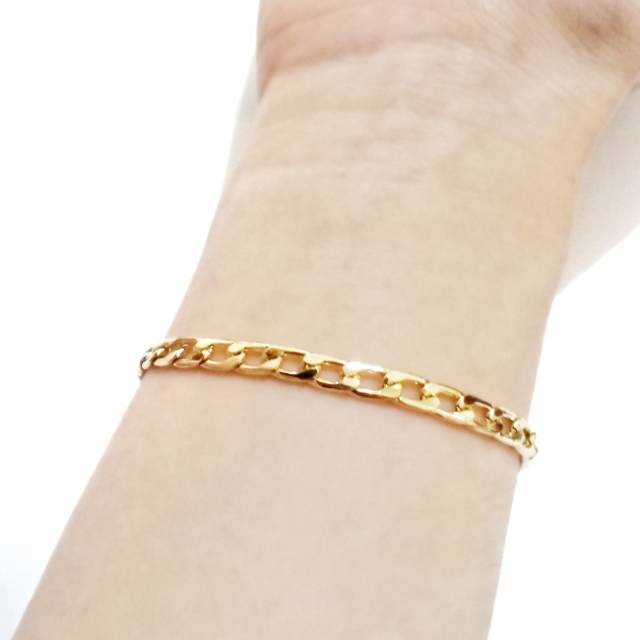 Zhu Golden Chain Bracelet Gelang Rantai Emas Imitasi