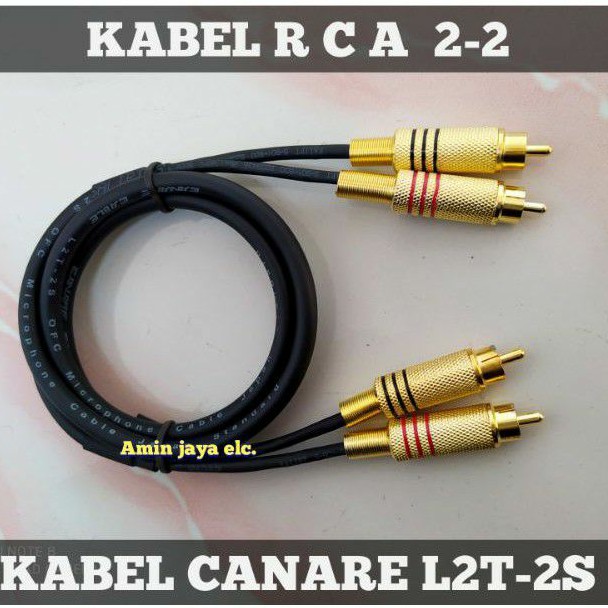 Kabel rca 2 ke 2 kabel canare 1 meter