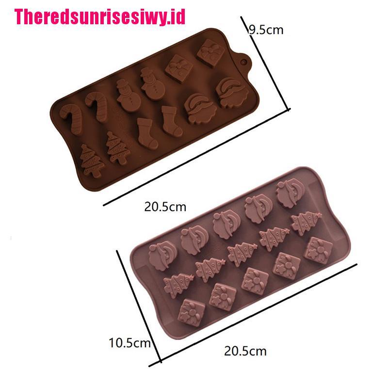Cetakan Jelly / Permen / Cokelat / Kue / Es Batu Bahan Silikon Tema Natal