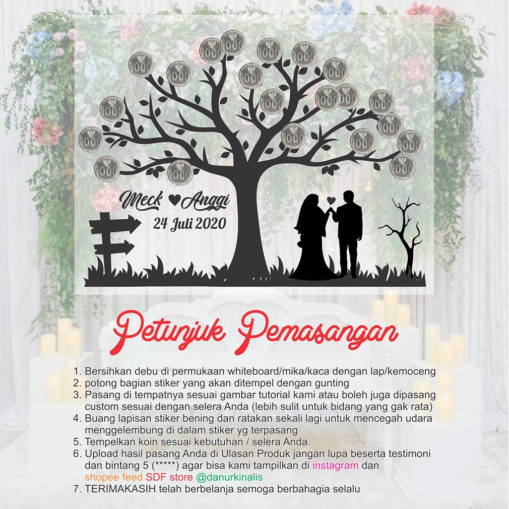 stiker SILUET MAHAR pohon DAUN