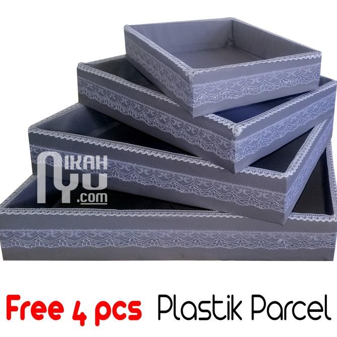

BAYAR DITEMPAT Kotak Hantaran Seserahan Isi 4 Harga Murah Gratis 4 pcs Plastik Parcel PRODUK