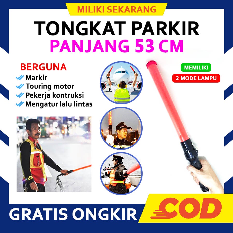 Senter Polisi Lampu Lalu Lintas Lampu Parkir Tongkat Lalu Lintas Tongkat Parkir Panjang 53 cm