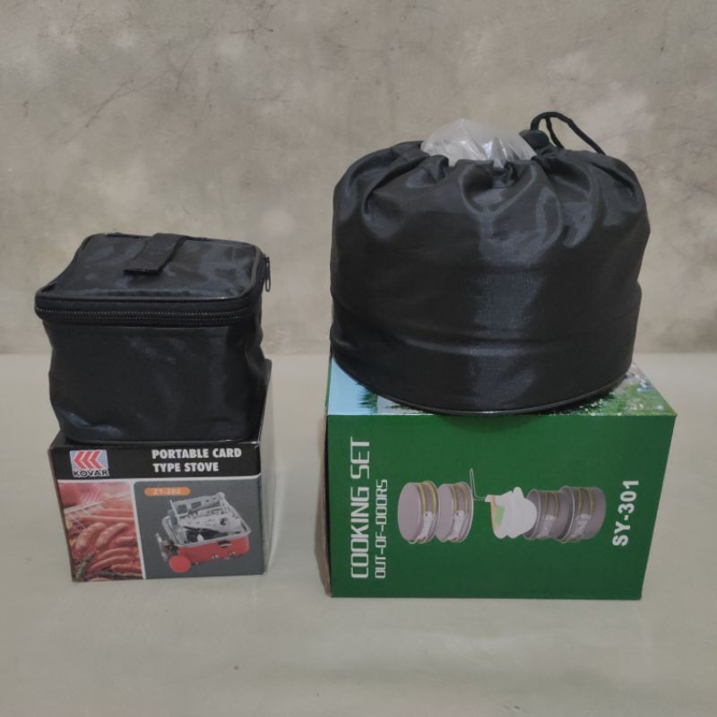 Paket Alat Masak Camping DS/SY301 + Kompor Kovar Portable