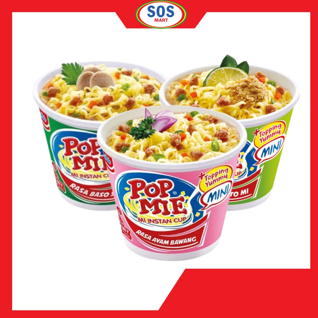 

Pop Mie Mi Instan Mini 3 Varian Rasa Cup 40gr