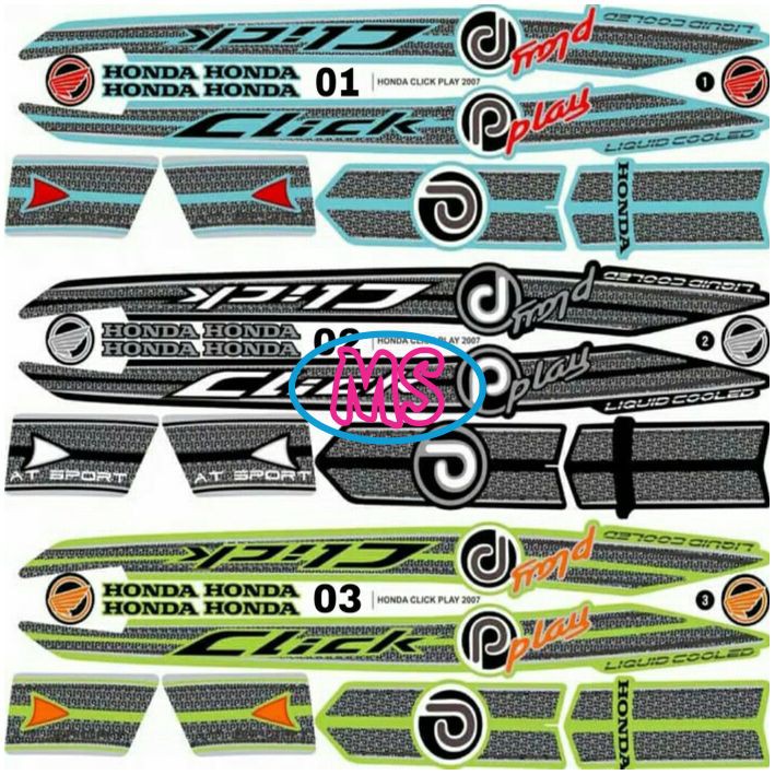 V63 Stiker Sticker Striping Vario 110 Fi Variasi Thailand Thailook (CLICK PLAY)