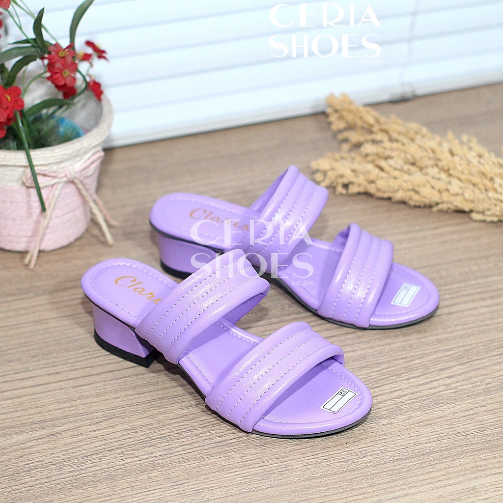 Sandal Hak Anak Perempuan Bahan Busa Empuk 3 cm Heels Motif Strap 2 Sendal Sepatu Pesta Anak Cewe