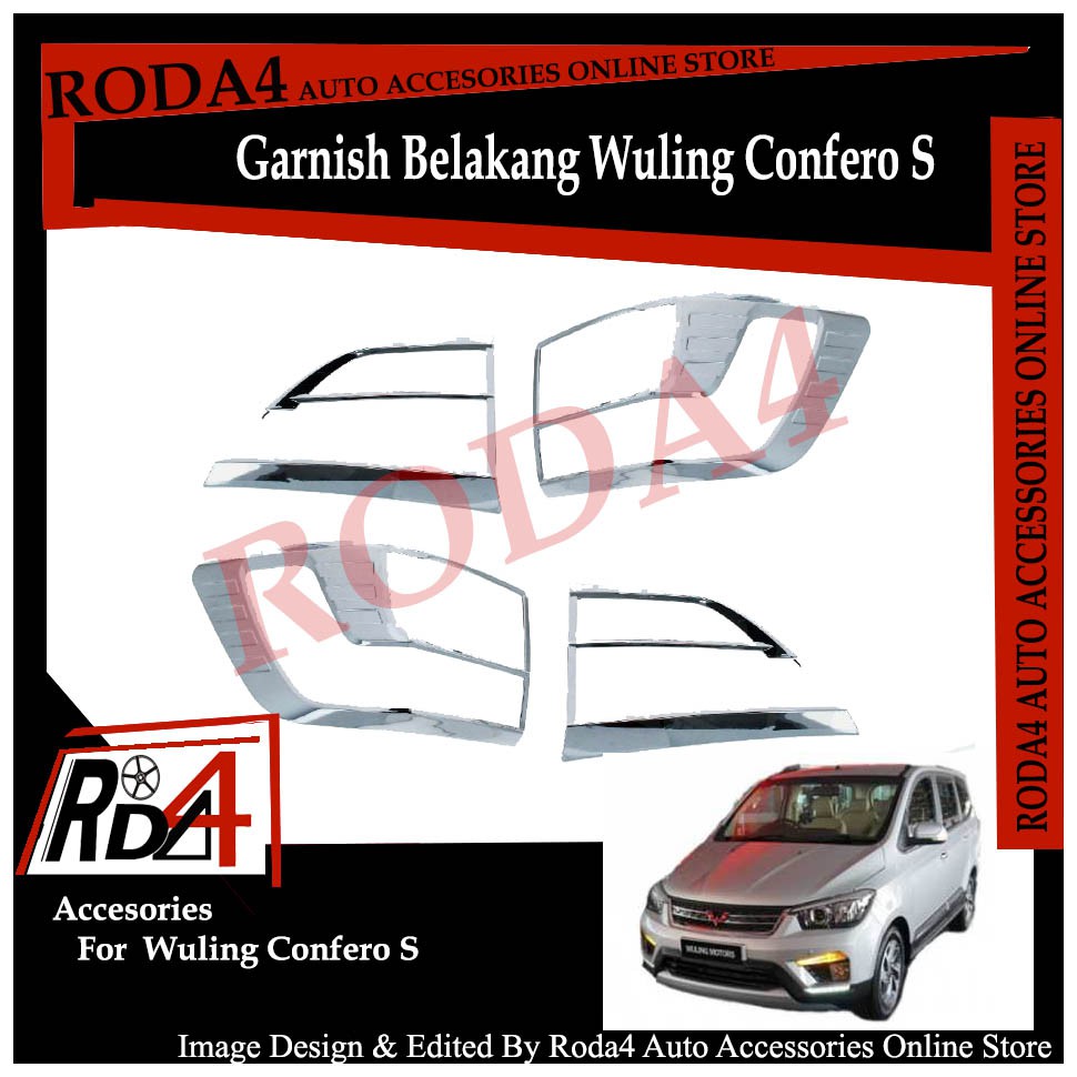 Garnis List Lampu Belakang Rear Garnish Wuling Confero S Chrome