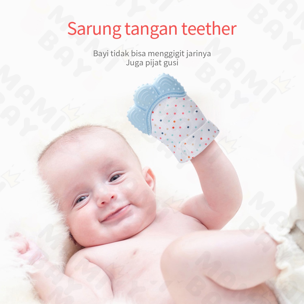 Mamibayi Mainan gigitan bayi bentuk sarung tangan teether bayi