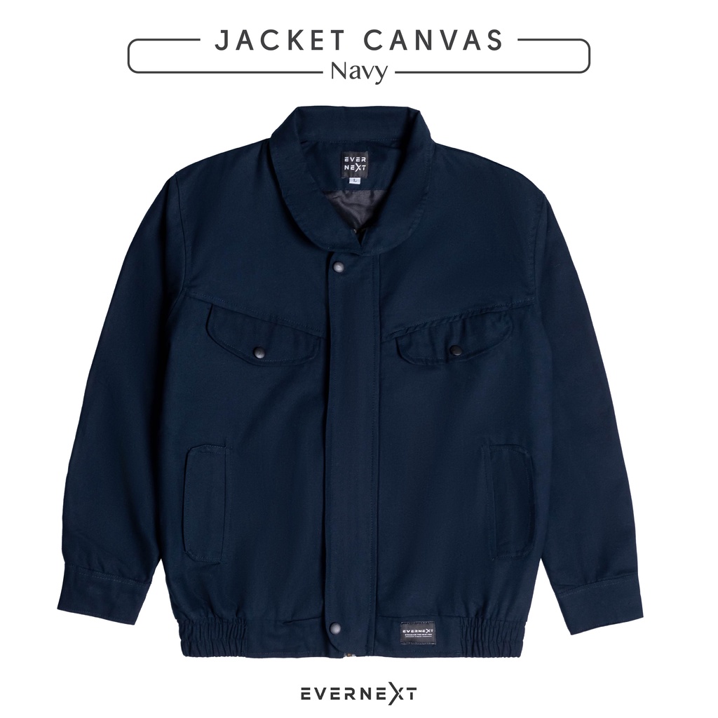 Evernext - Jaket Canvas Pria Jaket Flight Pria Jaket Casual Pria Jaket Parka Pria Premium Distro-NAVY