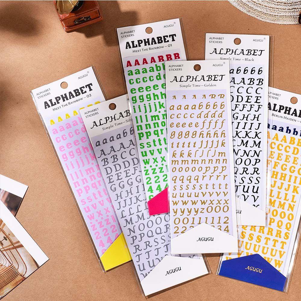 MXBEAUTY Number Sticker Multifungsi Self Adhesive Dairy Album DIY Craft Foto Alfabet Stiker