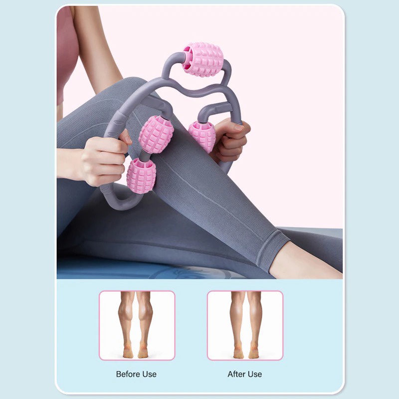 Bisa COD Alat Pijat Betis Kaki Fat Burner Slim Leg Roll Relax Massager 5 Wheels - MOSODO US400