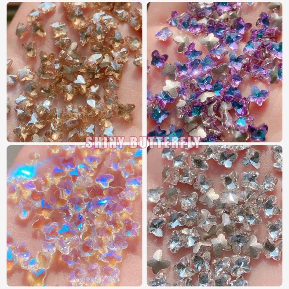 MXBEAUTY Paku Charms Cinta Hati Kristal Hiasan Kuku Salon Kuku Manikur Aksesoris DIY Bahan Kuku Nail Art Berlian Imitasi