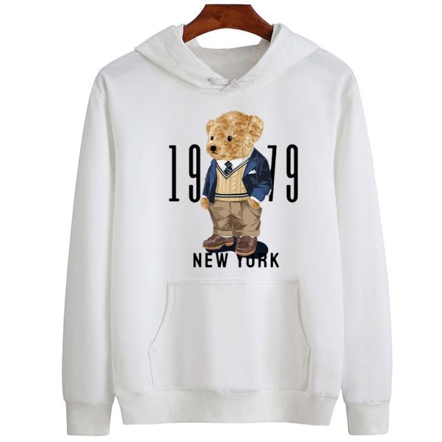 HOODIE WANITA OVERSIZE 1979 NEWYORK TEDDY // JUMPER WANITA SIZE M TO XXL FLEECE TEBAL PREMIUM LEMBUT TERBARU,