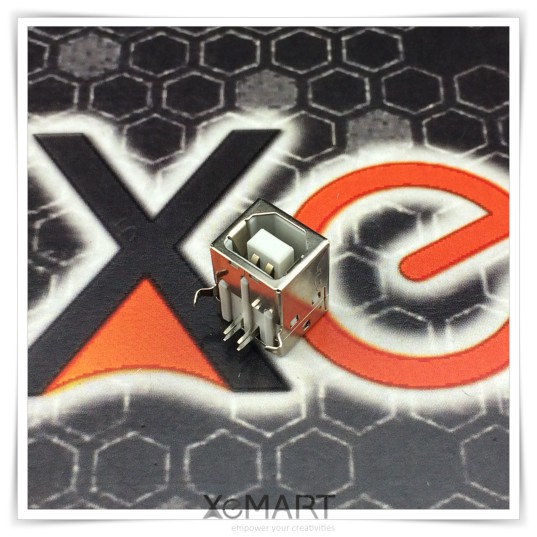 USB Connector Type B Female Siku Bengkok 90 Degree Konektor