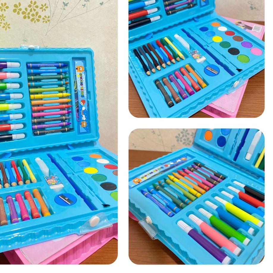 

Miliki Crayon Set Segi 6 Krayon 46 pcs Crayon Set 68 Karakter Kartun Warna Alat Mewarnai Anak Kado Anak Koper G Duck