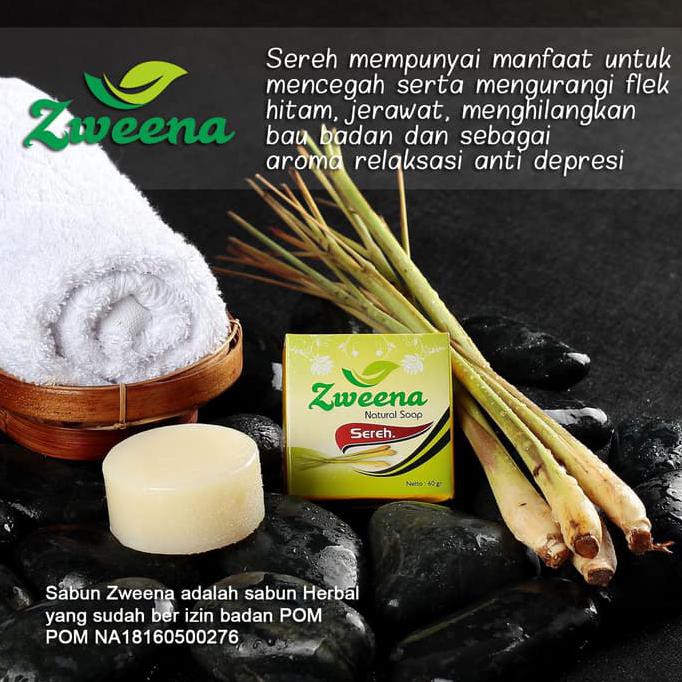 promo Zweena Natural Soap Sereh (Sabun Herbal ber BPOM)