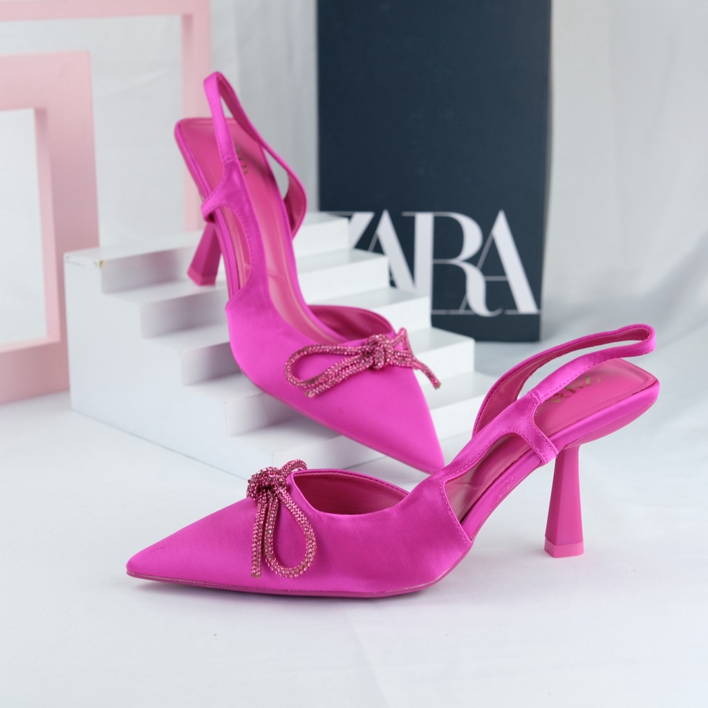[7.7 Boombastis Sale⚡] - SEPATU WANITA AKSEN PITA ZS424 PREMIUM IMPORT