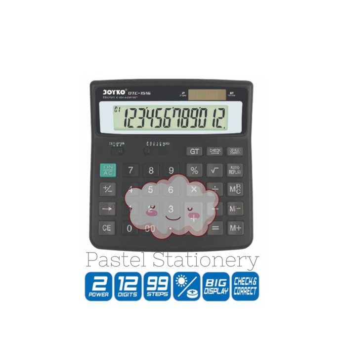 

Calculator Pasar Joyko DTC-1516 - Kalkulator 12 Digits Check Correct