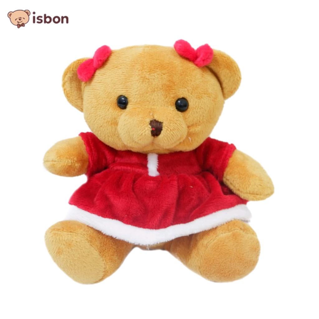 Boneka beruang natal couple tewe6 bear christmas gift bahan premium boneka hampers natal-istana boneka