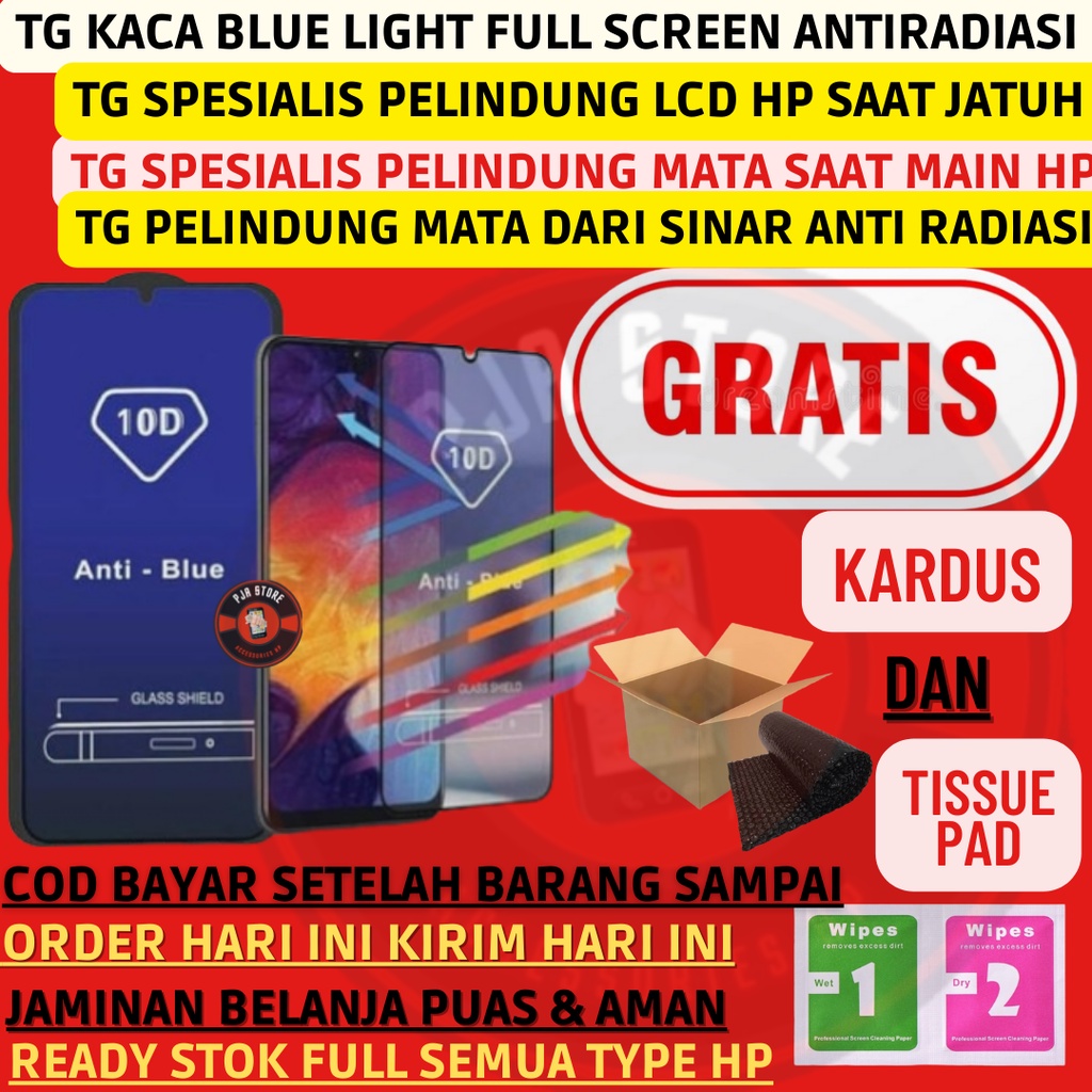 Tempered Glass Anti Gores Temperglass TG Blue Anti Radiasi VIVO Y19 Y20 Y20I Y20S Y12S
