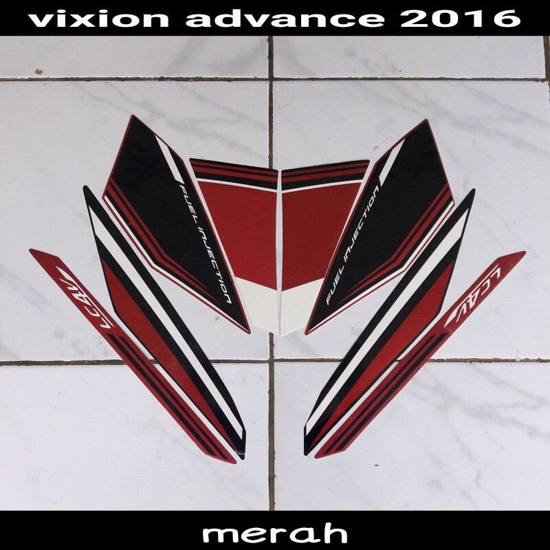 striping sticker motor vixion advance 2016 merah