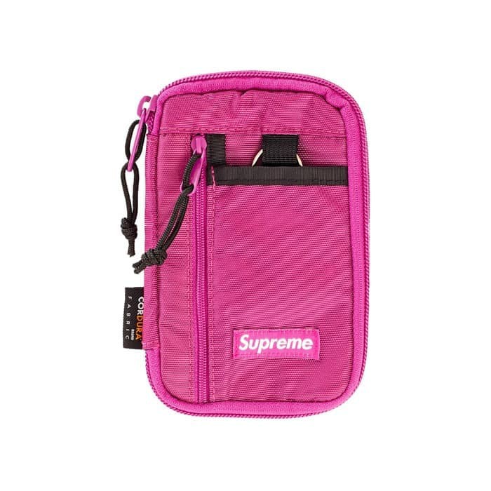 SUPREME SMALL ZIP POUCH FW19 MAGENTA TAS SUPREME ORIGINAL