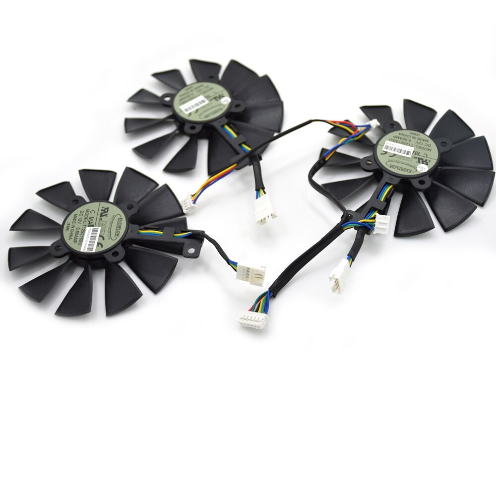 IMPORT Neue 85 MM T129215SU 6 P DC 12 V 0.50A Lufter Fur ASUS STRIX Raptor GTX980Ti/R9 390X/R9 390